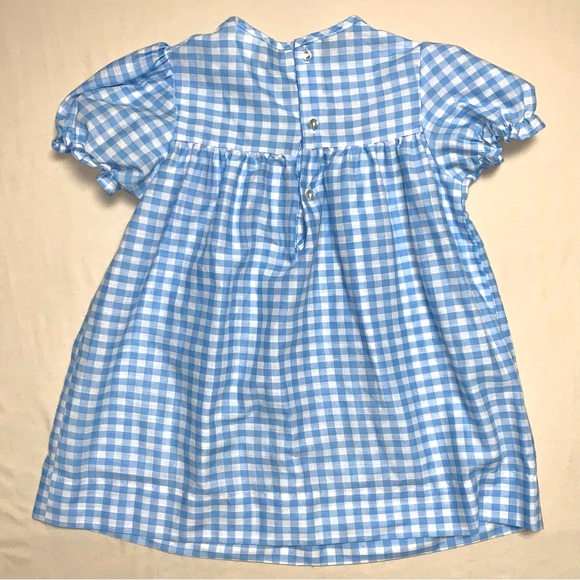 Dorothy Wizard of Oz Halloween Costume Girl’s 4T Gingham Blue Dress Top Blouse - Picture 3 of 7